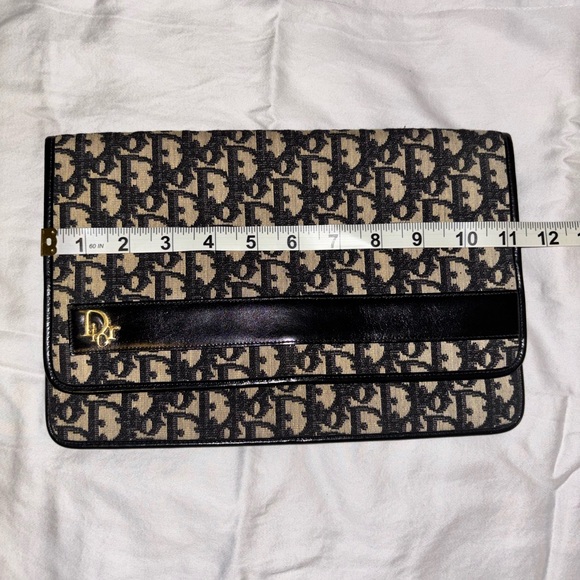 Vintage Christian Dior Monogram Canvas Clutch / Wallet | Made in France - Picture 12 of 15